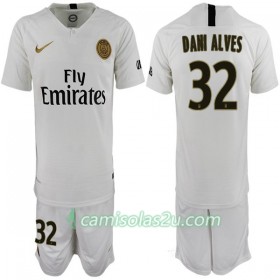 Camisolas de Futebol Paris Saint Germain Dani Alves 32 Criança Equipamento Alternativa 2018/19 Manga Curta
